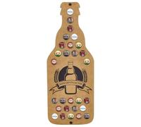 FINGERINSPIRE Récupérateur de Capsules de Bière Mural Plateau de Rangement en Bois de Densité 38x14.5x0.55cm pour la Collecte Le Stockage et L'Exposition des Capsules de Bouteilles