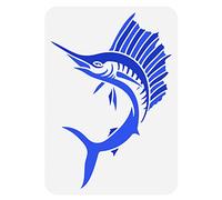 FINGERINSPIRE Sailfish Peinture Pochoir 29.7x21 cm Réutilisable Grand Poisson Marin Pochoir Modèle Plastique PET Océan Animal Peinture Pochoir DIY Art Artisanat pour Mur, Album Photo, Toile, Décor
