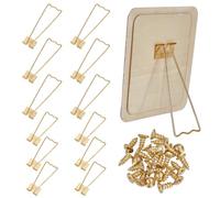 FINGERINSPIRE Support Arrière Cadre Fer - 12 Pièces 2 Styles Doré avec Béquille 24 Vis