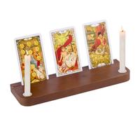 FINGERINSPIRE Support en Bois pour Cartes de Tarot 75x250x18.5mm Rectangle Café Support D'Affichage pour Cartes Présentoir en Bois pour Carte Oracle pour Méditation et Affirmations Quotidiennes