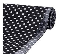 FINGERINSPIRE Tissu en Coton à Pois Noirs et Blancs 1m x 1.56m pour Couture et Bricolage