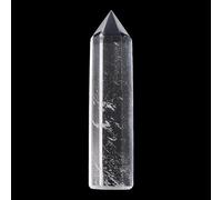 FINGERINSPIRE Tour en Cristal de Quartz Naturel Hexagonale 100.5mm de Long Baguette en Pierre Énergie Sélénite Tour de Sélénite Transparente Pierre Guérison Cristal pour Équilibre Spirituel Chakras
