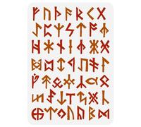 FINGERINSPIRE Viking Runes Peinture Pochoir 21x29.7cm Réutilisable Ancien Alphabet Viking Thème Runes Motif Artisanat Sur Mur Meubles Bois Bricolage Décor à Maison DIY-WH0396-601-EU18 Runes Vikings