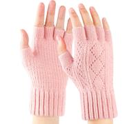 Fingerless Gloves Men Women Elastic Breathable Warm Knitted Mitten Touch Winter Windproof For Women Cycling Running Outdoor Work"".[J375]