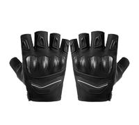 Fingerless Riding Gloves Anti Slip Grips, Motorcycle Half Finger Glove, Summer Woven Shell Sweat Proof Breathable Grip Protective | Ideal for Rowing Cycling Driving Outdoor Sports Protection