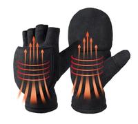 Fingerless Winter Gloves, Convertible Mittens Running, Thermal Windproof Sports Gloves, 10x25cm, Unisex Design, Cold Weather Use, Ideal for Skiing, Mountaineering, and Outdoor Activities Protected