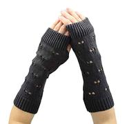 Fingerless Wrist Warmers Women Long Arm Warmers Winter Arms Warmer Gloves Women Knit Arm Warmer Knitted Sleeve Gloves with Thumb Hole for Lady Girls Womens (One Size)