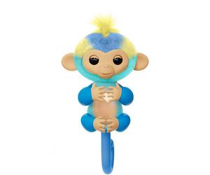 Fingerlings 2.0 Basic Monkey Blue Leo (3115) - Figurine Interactive À Accrocher Au Doigt