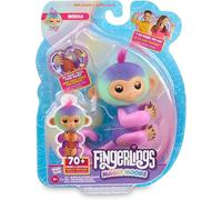 Fingerlings 3181 Bébé Singe interactif Magique Norah (Bleu Sarcelle et Violet), Dit Fortune et Humeur, Plus de 70 Sons et réactions (5 Ans), Rose