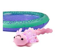 Fingerlings Axolotl interactif pour bébé avec Piscine Gonflable, Alix, nage et s'allume dans l'eau, Les lumières Arc-en-Ciel indiquent Votre Humeur (à partir de 5 Ans)