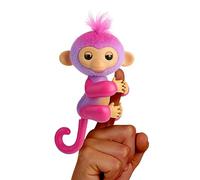 Fingerlings Bébé Singe interactif - Plus de 70 Sons et réactions - Réagit au Toucher - Charli (Violet)
