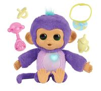 Fingerlings Care 'n' Cuddles Bébé Singe interactif, Sunny (Violet), Jouets pour Enfants de 3 Ans, Plus de 150 Sons et réactions, cœur Lumineux