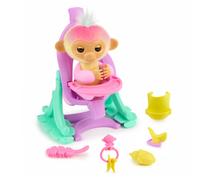 Fingerlings Juego interactivo de bebé mono 2023 con cuna y silla a (Playstation)