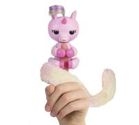 Fingerlings Snuggle Tails - Licorne Rose Interactive (Evie), avec Queue Moelleuse, Mini Bestie (Isla), Brosse et Autocollants