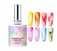 Fingernails Gel - Watercolor Manicure Fingernails Cosmetics