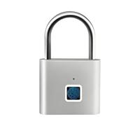 Fingerprint, Keyless Security Padlock, Rechargeable Biometric Lock Body, Outdoor Shed Gate Fence Cabinet Storage Anti Theft Access Control Home Gym School Use, Gym Locker Door Protection