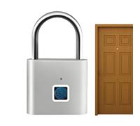 Fingerprint Padlock, Keyless Smart Security Lock, Rechargeable Heavy Duty Biometric Padlock for Safe Access, Waterproof Design, Digital Lock Device, Secure Storage for Gym Locker Gate Door Use