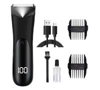 Fingerr Masculin - Modélisateur De Barbe De Précision, LCD Portable Intime Finer | Soins Des Jambes Oreilles Face Nez Pubis Armes Testa Tests Haircuting Corps Multifonction Maison Et Voyage