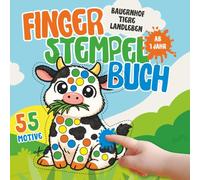 Fingerstempelbuch für Kinder ab 1 Jahr | Bauernhof: Bauernhoftiere und Pflanzen stempeln, malen und basteln | Kreatives Bastelbuch für Jungen und Mädchen | Fingerfarben Stempelspaß