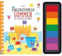 Fingerstempeln: Sommer: mit 7 kräftigen Stempelfarben - es darf direkt ins Buch gestempelt werden - für Kinder ab 6 Jahren