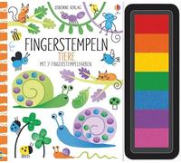 Fingerstempeln: Tiere: mit 7 Fingerstempelfarben