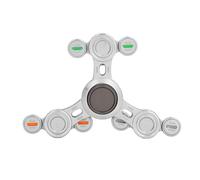 Fingertip Rotating Luminous Toy Hand Finger Spinner Glowing Alloy Stress Relief Decompress Gadget for Anxiety Relief Office Home Use Durable Metal Fidget Tool