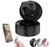 Fingertip Télécommande sans fil Bluetooth Anneau de défilement à distance avec support de téléphone, anneau de défilement pour iPhone, tablettes, appareil photo (Noir)