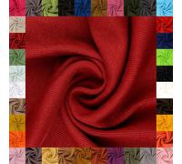 fingsi Stoffe Linus Tissu tubulaire en grosse maille Coupon Uni - Largeur du tuyau 27 cm - 95 % coton, 5 % élasthanne (05. Bordeaux 0,5 m)