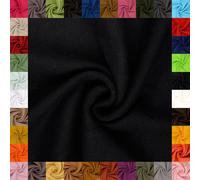 fingsi Stoffe Linus Tissu tubulaire en grosse maille Coupon Uni Largeur du tuyau 27 cm 95 % coton, 5 % élasthanne (45. Noir 0,5 m)