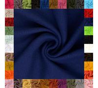 fingsi Stoffe Linus Tissu tubulaire en grosse maille Coupon Uni Largeur du tuyau 27 cm 95 % coton, 5 % élasthanne (21. bleu marine 0,5 m)