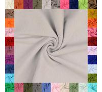 fingsi Stoffe Mira Tissu tubulaire, maille fine, Coupon uni, Largeur du tuyau 34 cm, 95 % coton, 5 % élasthanne (42. Gris, 1 m)