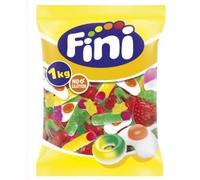 Fini Cinema Mix, Assortiment de Bonbons Gélifiés Acides et Réglisse, Lot de 12 Sachets de 1kg