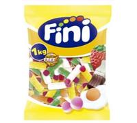 Fini Dedos Gommes Fruitées, Forme Doigts Amusante, Sachet Vrac 1 kg