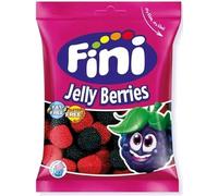 Fini Jelly Berries Baies en Gelée, Bonbons Gélifiés Fruités, Pack de 3 Sachets de 90g