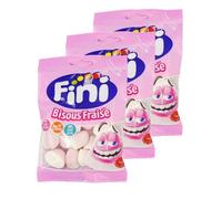 Fini - Lot 3x Bonbon bisous fraise - Sachet 90g