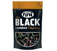 Fini Rouleaux de Réglisse Noire Fourrés, Saveurs Fruitées Acidulées, Friandise Espagnole, 180g