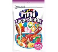 Fini Sugar Shuttle Barbe à Papa en Poudre Soufflée, Goût Framboise, 165g, Sachet Doypack Réutilisable