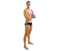 FINIS Men's Brief, Splice Black/Blue, 34