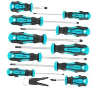 Finish Attractive Driver Set de 12 pièces Construction permanente à double tête Variétés Seau de rangement organisé contre poignée antidérapante Jeu de tournevis