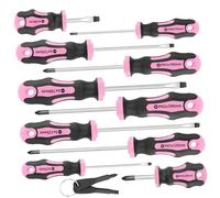 Finish Attractive Driver Set de 12 pièces Construction permanente à double tête Variétés Seau de rangement organisé contre poignée antidérapante Jeu de tournevis