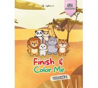 Finish & Color Me - Volume 1: A-Z Animals Complete the Missing Half for Kids Ages 4-8 | 8.5 x 11 Inches, 100+ Pages
