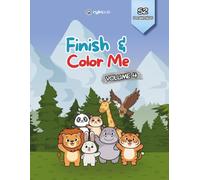 Finish & Color Me - Volume 4: A-Z Animals Complete the Missing Half for Kids Ages 4-8 | 8.5 x 11 Inches, 100+ Pages