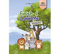 Finish & Color Me - Volume 7: A-Z Animals Complete the Missing Half for Kids Ages 4-8 | 8.5 x 11 Inches, 100+ Pages