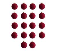 Finish Ensemble de décorations de Noël, 18 pièces, sphères de décoration d ' Arbre en Rouge Riche, Taille 8 cm / 3, 15 Pouces, pour centres de Table de Vacances et de Branches