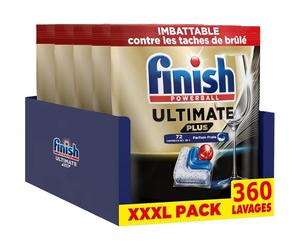 Finish Giga Pack Ultimate Plus Pastilles Lave-Vaisselle - 360 Tablettes Lave-Vaisselle