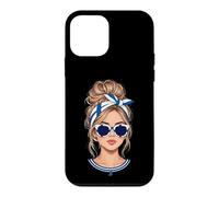 Finish Girl Messy Bun Drapeau Finlande Bandana Lunettes de Soleil Voyage Coque pour iPhone 12 Mini