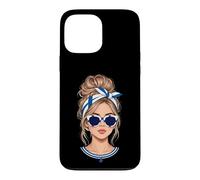 Finish Girl Messy Bun Drapeau Finlande Bandana Lunettes de Soleil Voyage Coque pour iPhone 13 Pro Max