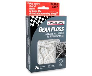 Finish Line - Fils de nettoyage Gear Floss - Nettoyant vélo 20 Pieces
