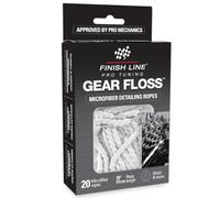 Finish Line Gear Floss - Fil de Nettoyage Vélo pour Cassettes, Pignons, Chaînes et Composants Difficiles d'Accès, 20 Pièces