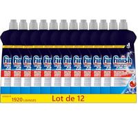 Finish Liquide de Rinçage Brillance et Séchage- Produit Lave-Vaisselle - Jusqu'à 160 lavages - lot de 12 x 800 ml